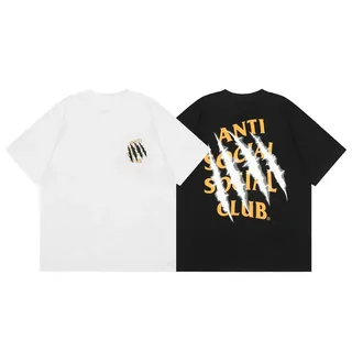 Graphic tee with claw-mark lettering, black or white